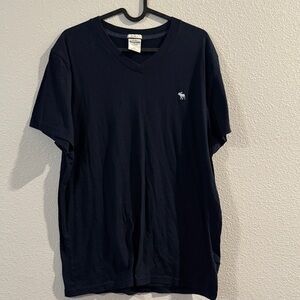 Abercrombie & Fitch Dark Blue V-Neck Tee